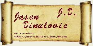 Jasen Dinulović vizit kartica